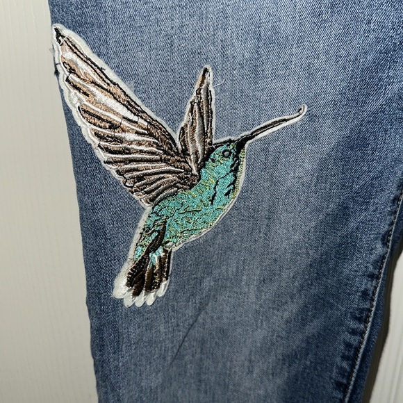 Kut from the Kloth Catherine Embroidered Straight Leg Jeans, Size 6 - Picture 2 of 8